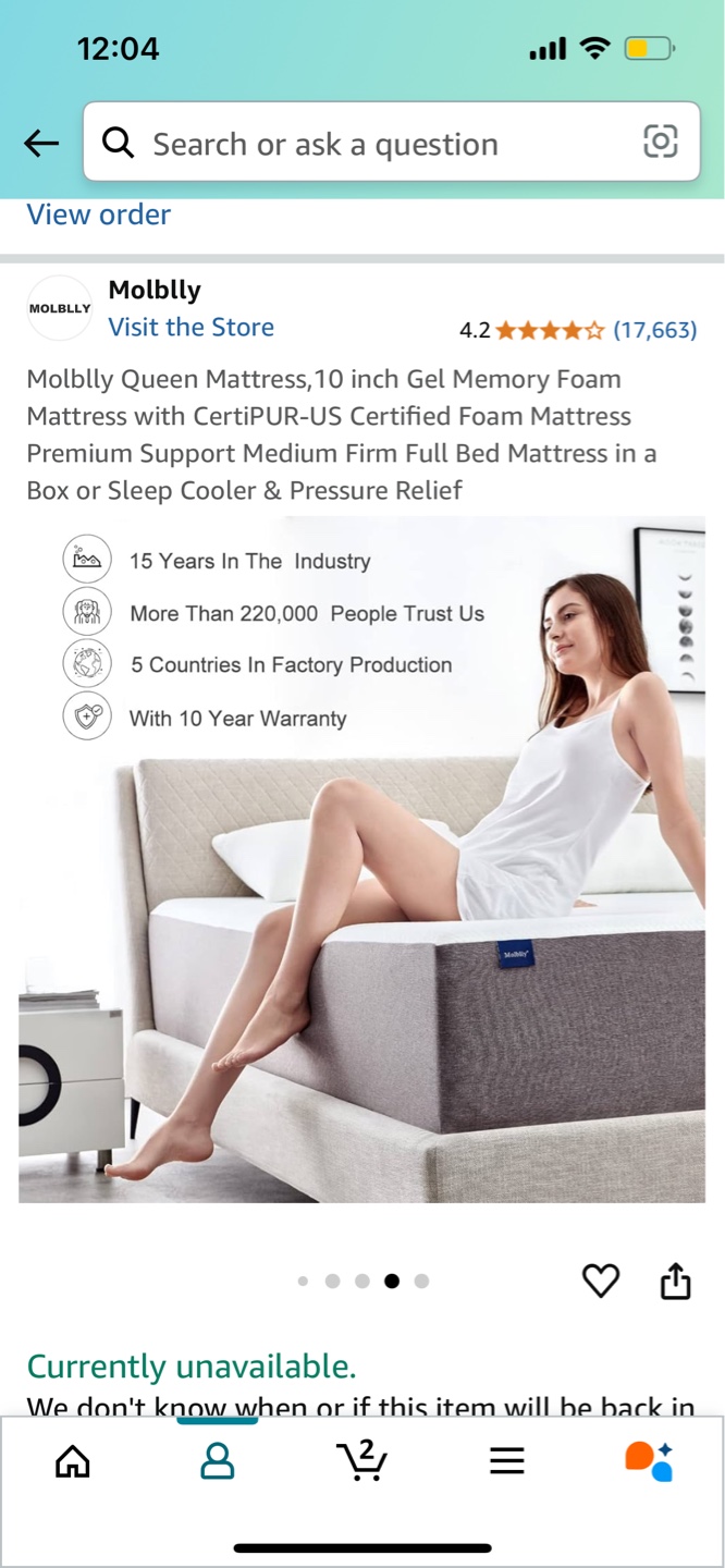 Best Moblly Queen Mattress, 10 inch Gel Memory Foam - photo 3