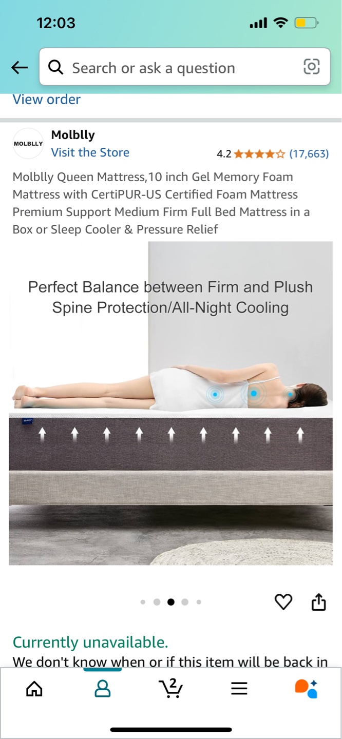 Best Moblly Queen Mattress, 10 inch Gel Memory Foam - photo 2
