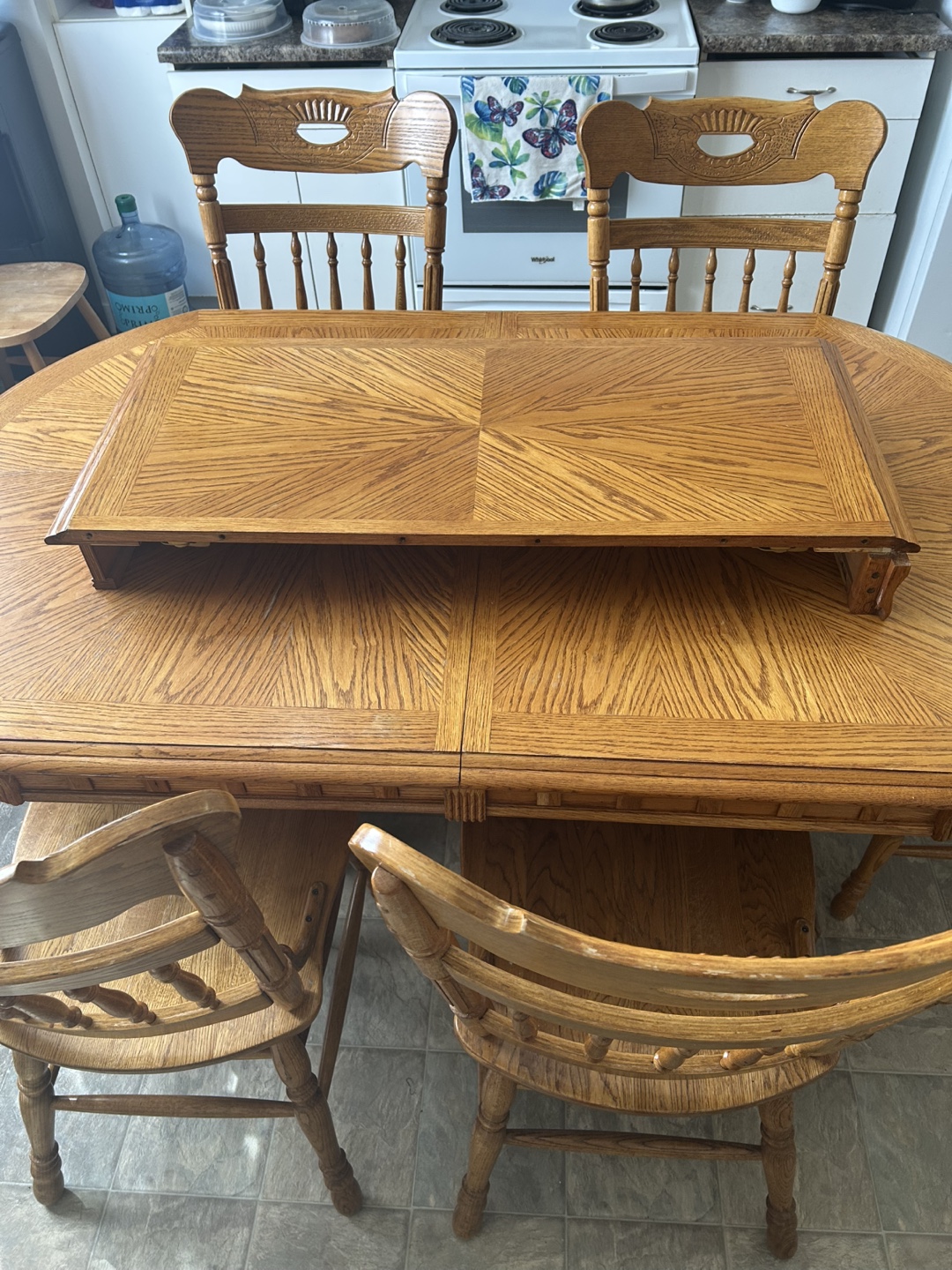 Oak Dining Table Set - 6 Chairs, Extendable - photo 3