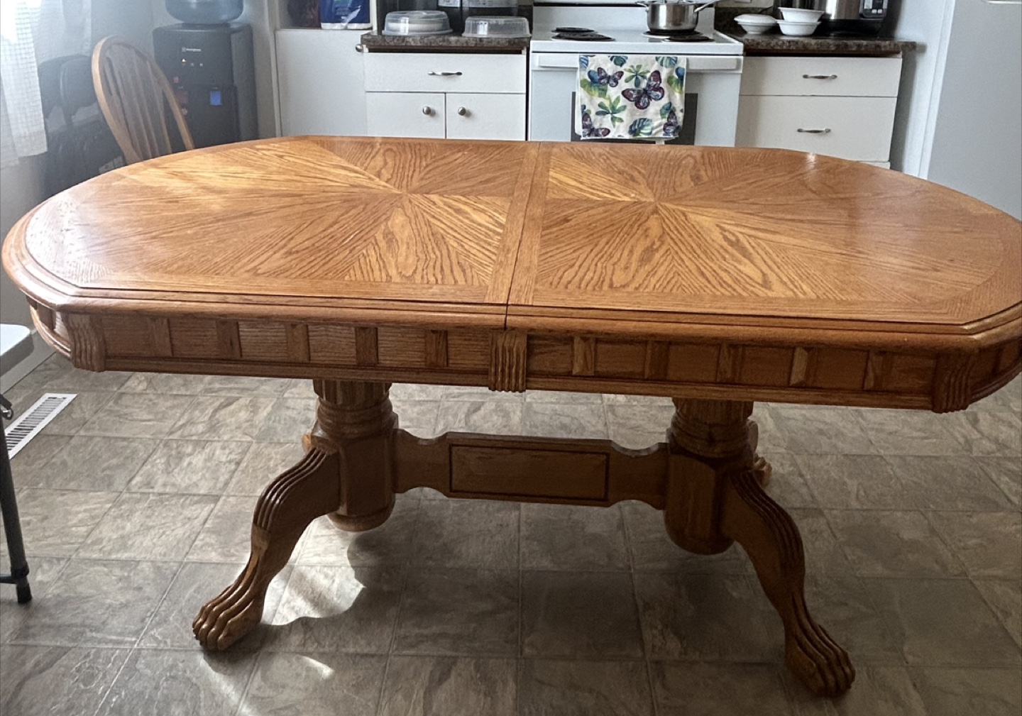 Oak Dining Table Set - 6 Chairs, Extendable - photo 5