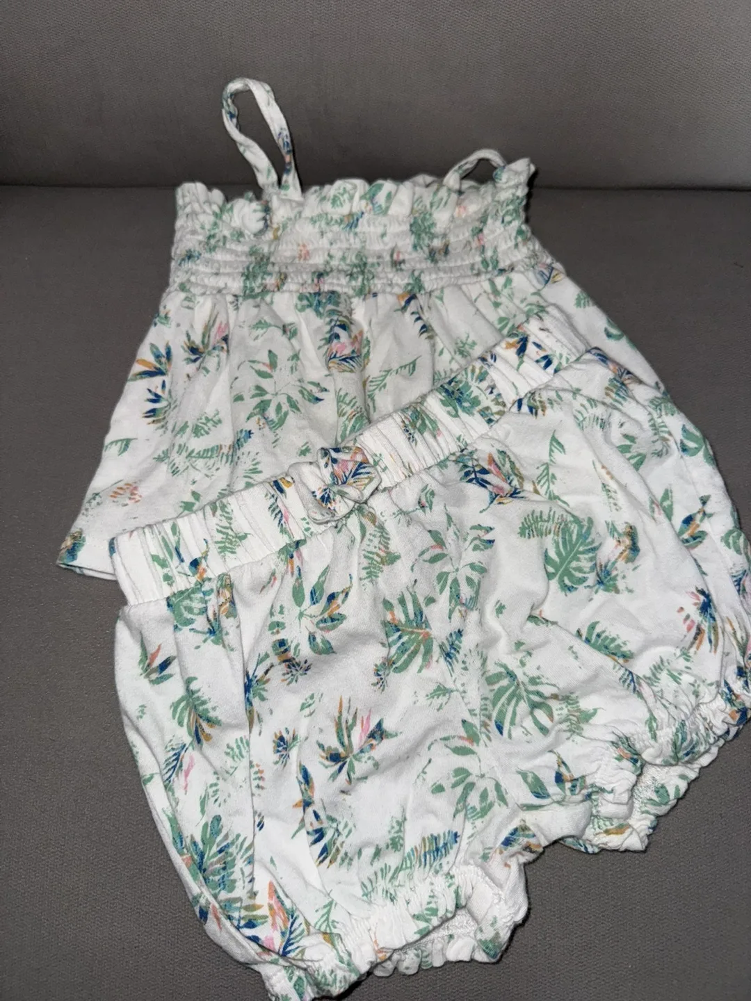Nordstrom Baby Girl's Floral Romper, 6 Months thumbnail