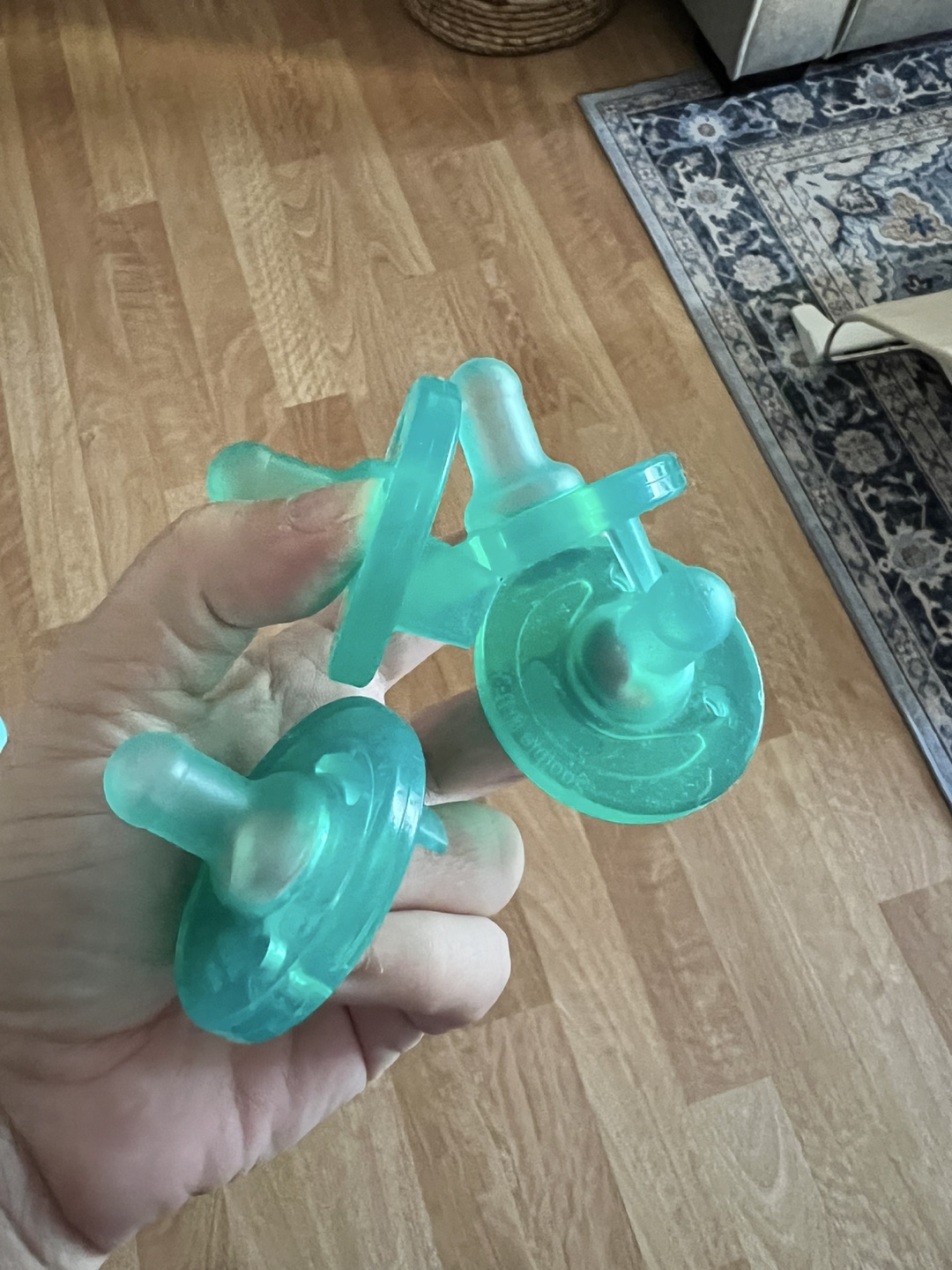 4 Philips Avent Pacifiers - Aqua Green