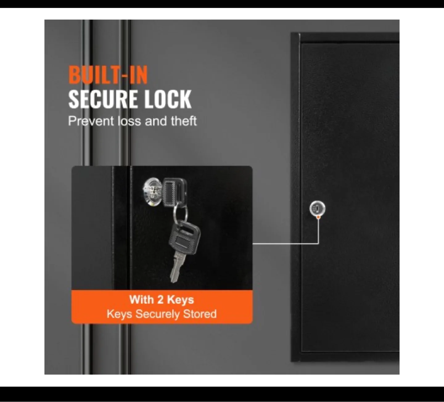 VEVOR 100-Position Key Cabinet with Secure Lock image indicator(3)