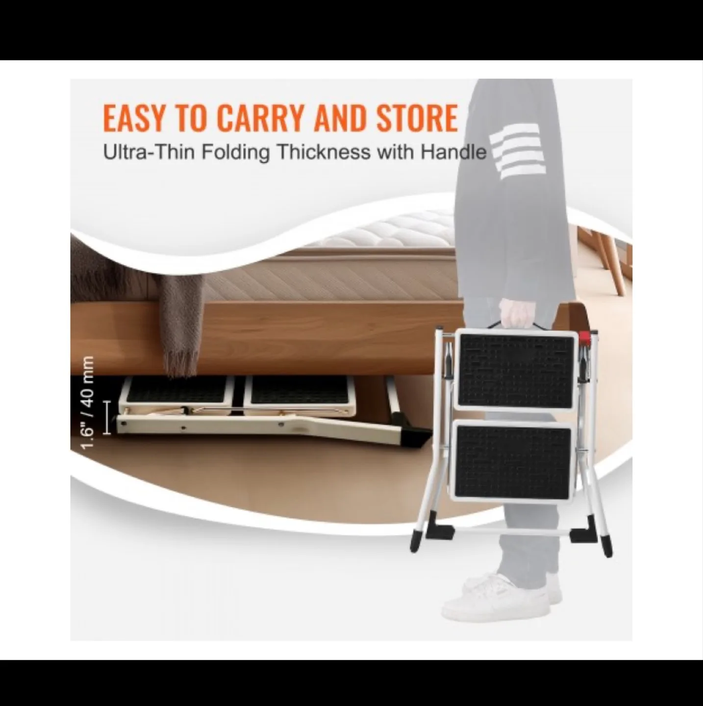 Vevor Foldable Two-Step Steel Step Stool - WK2031 image indicator(4)