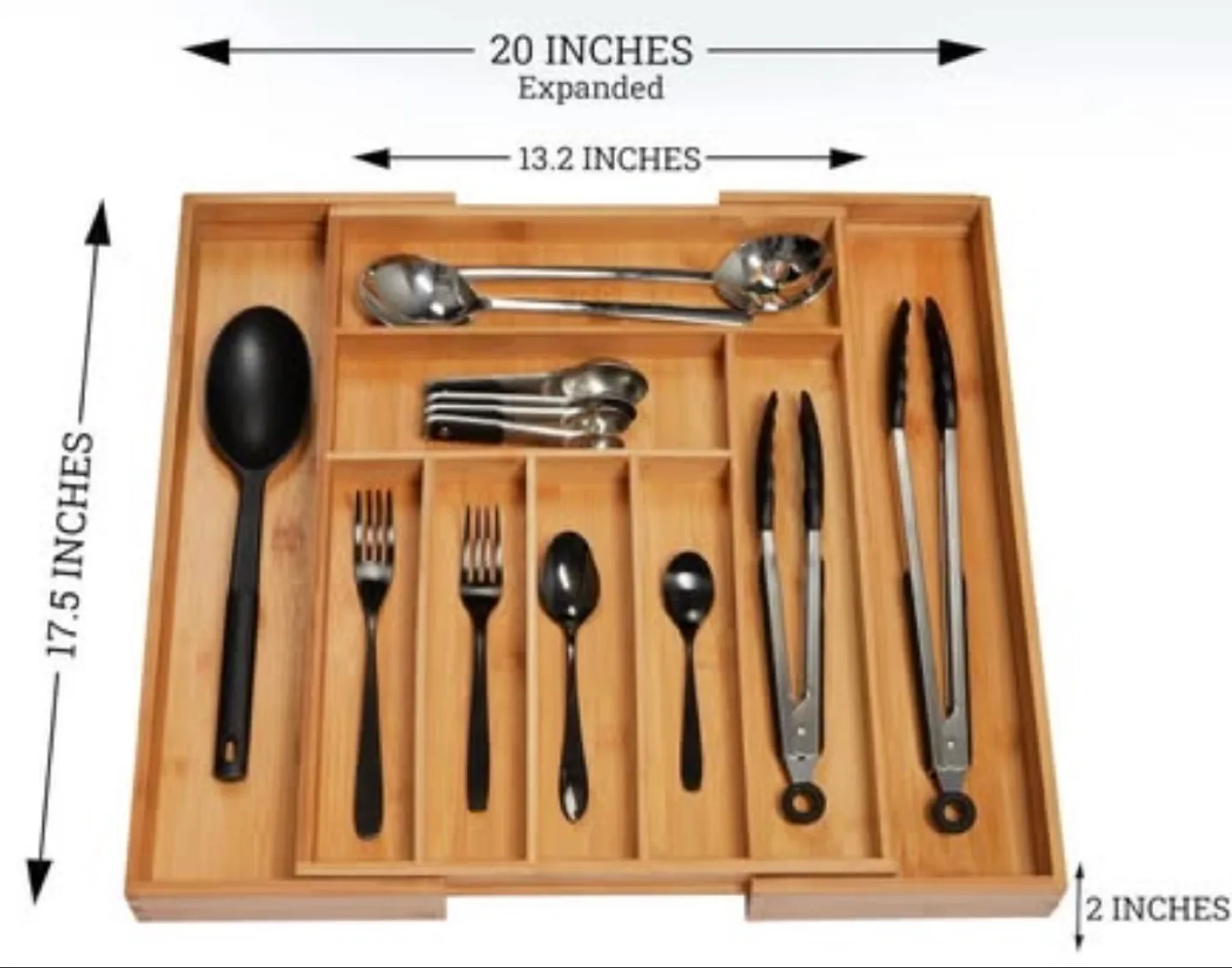Expandable Bamboo Utensil Organizer (7-9 Slots) image indicator(3)