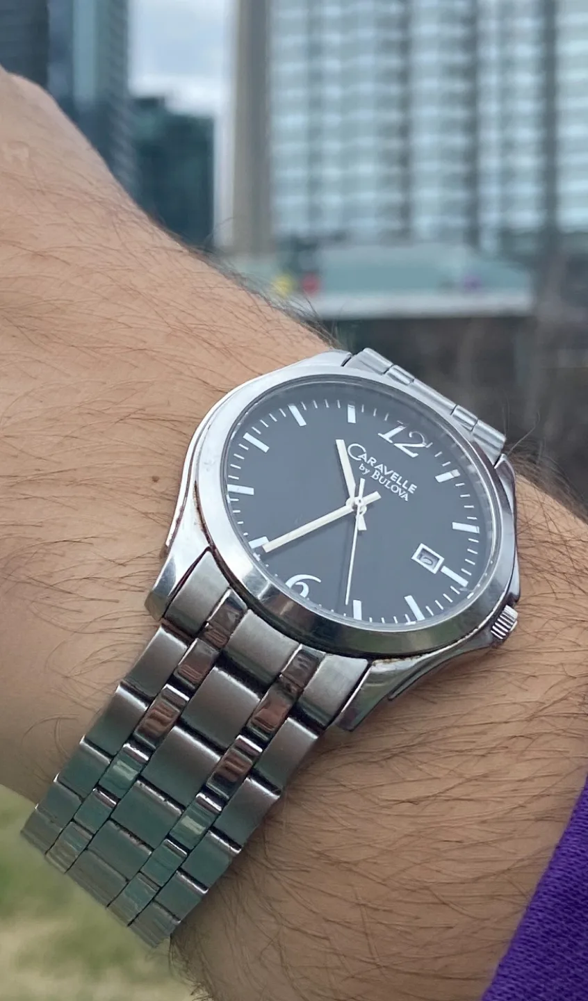 Men's  Bulova Stainless Steel Watch image indicator(2)