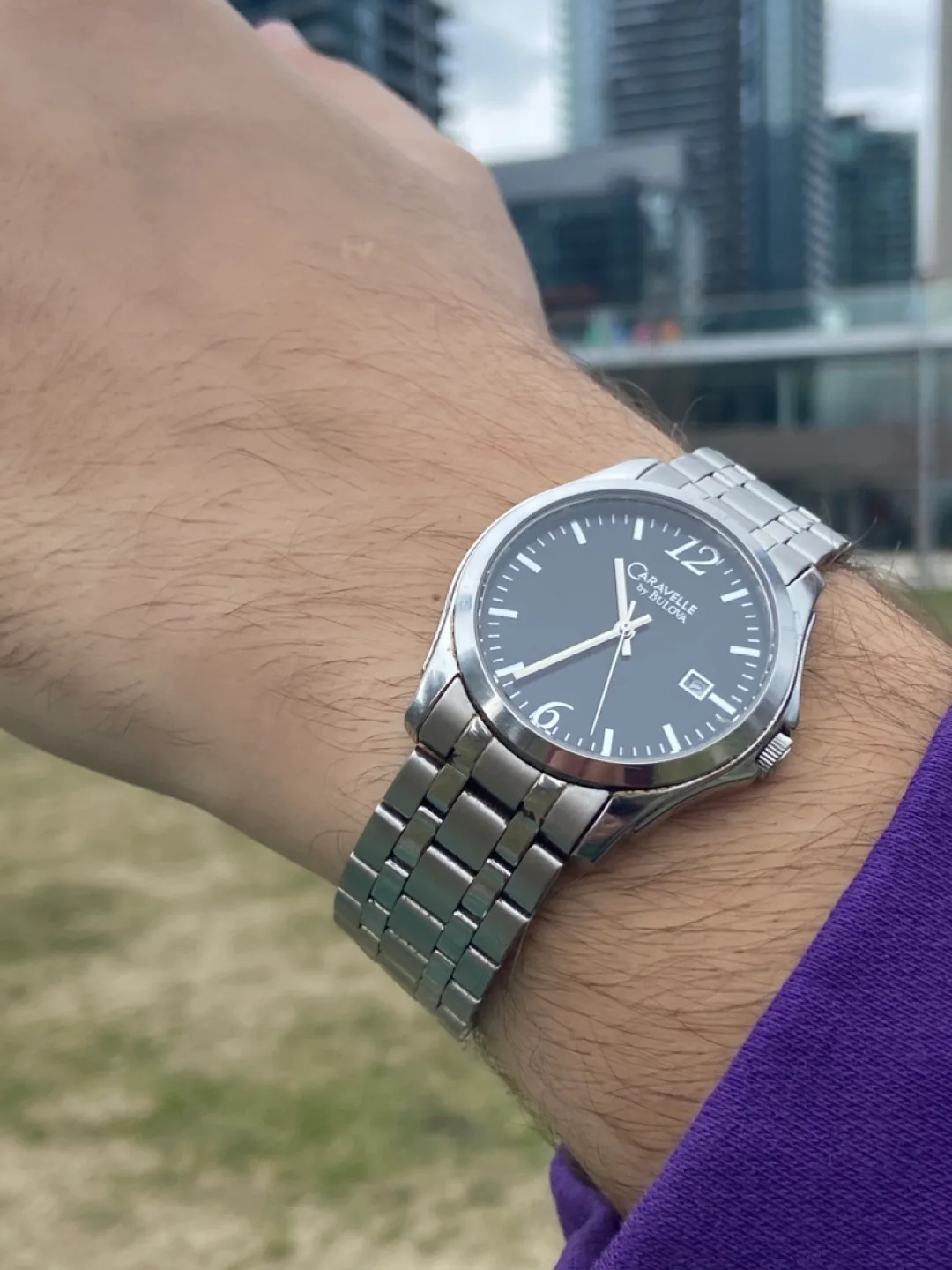 Men's  Bulova Stainless Steel Watch image indicator(3)