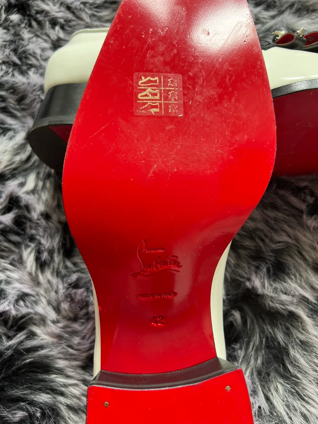 Christian Louboutin White Studded Loafers - Size 42 image indicator(5)