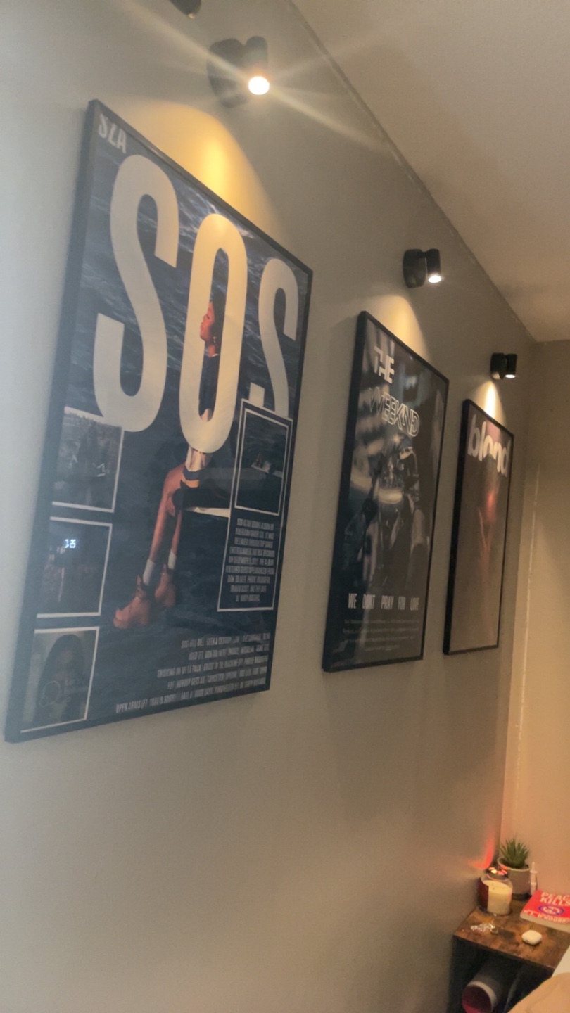Set of 3 Framed Music Posters - SZA, The Weeknd, Frank Ocean
