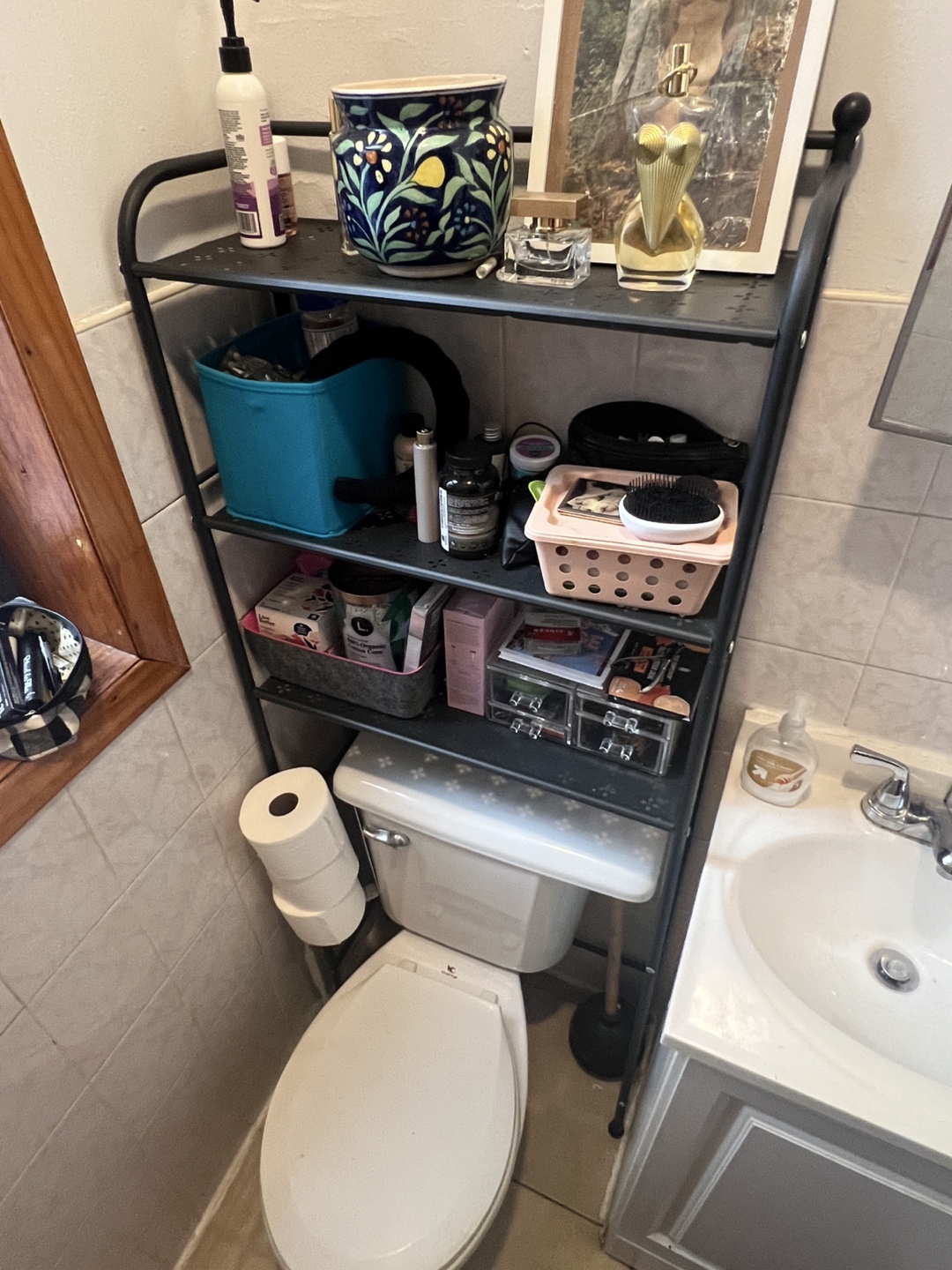Metal Over-the-Toilet Bathroom Storage Shelf - photo 2