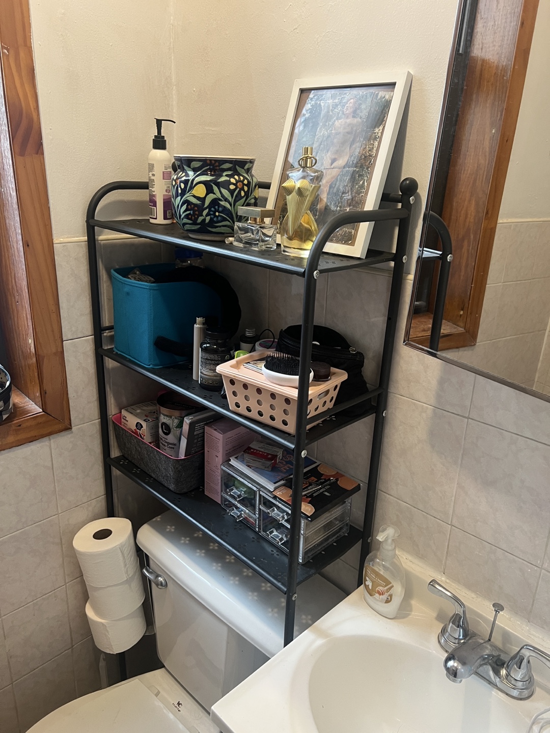 Metal Over-the-Toilet Bathroom Storage Shelf