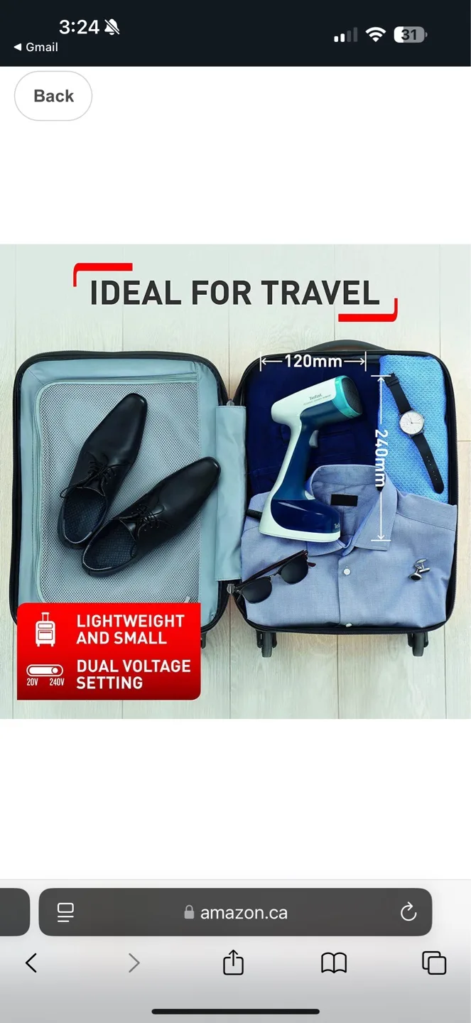 Tefal Access Steam Travel Garment Steamer image indicator(3)