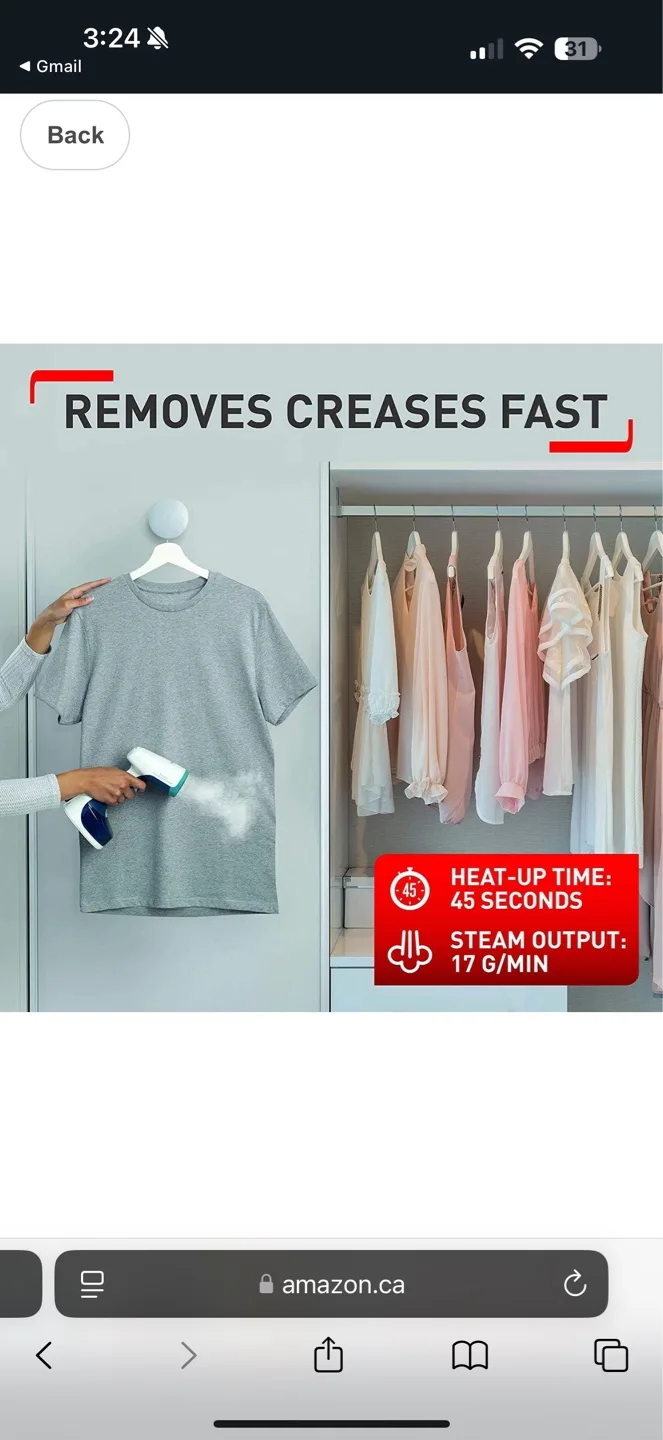 Tefal Access Steam Travel Garment Steamer image indicator(4)