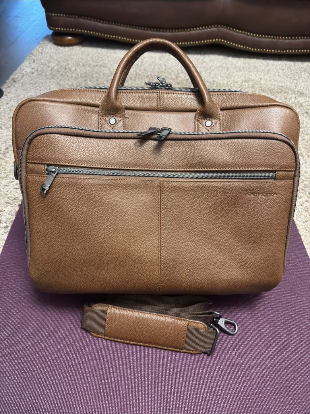 Samsonite Leather Briefcase/ Classic Leather Toploarder