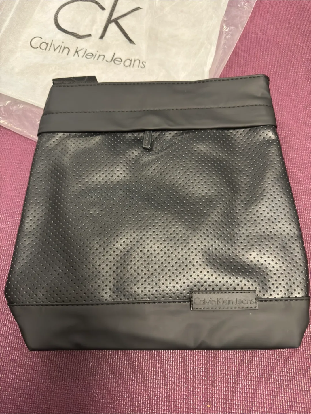 Calvin Klein Jeans Black Perforated Crossbody Bag thumbnail
