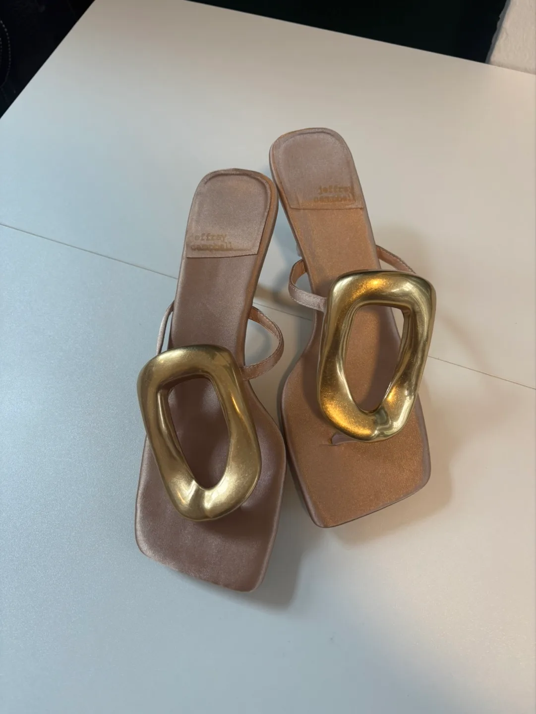 Jeffrey Campbell Gold Accent Heels – Size 8 – Never Worn thumbnail