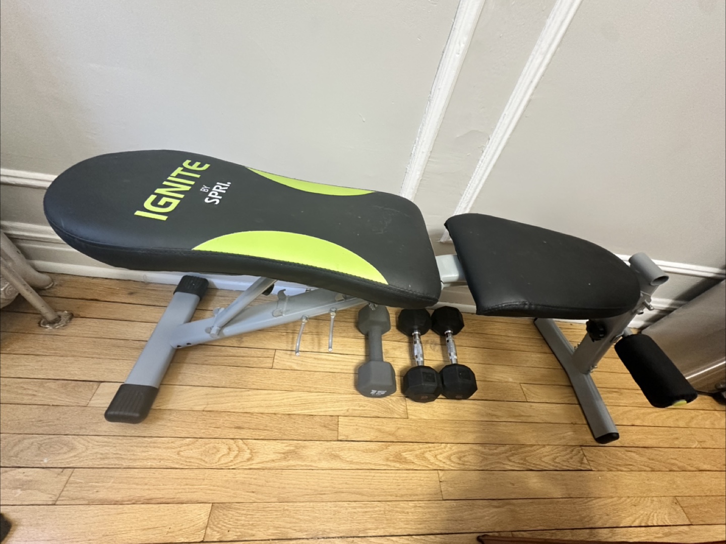 SPRINT Ignite Adjustable Weight Bench with Dumbbells