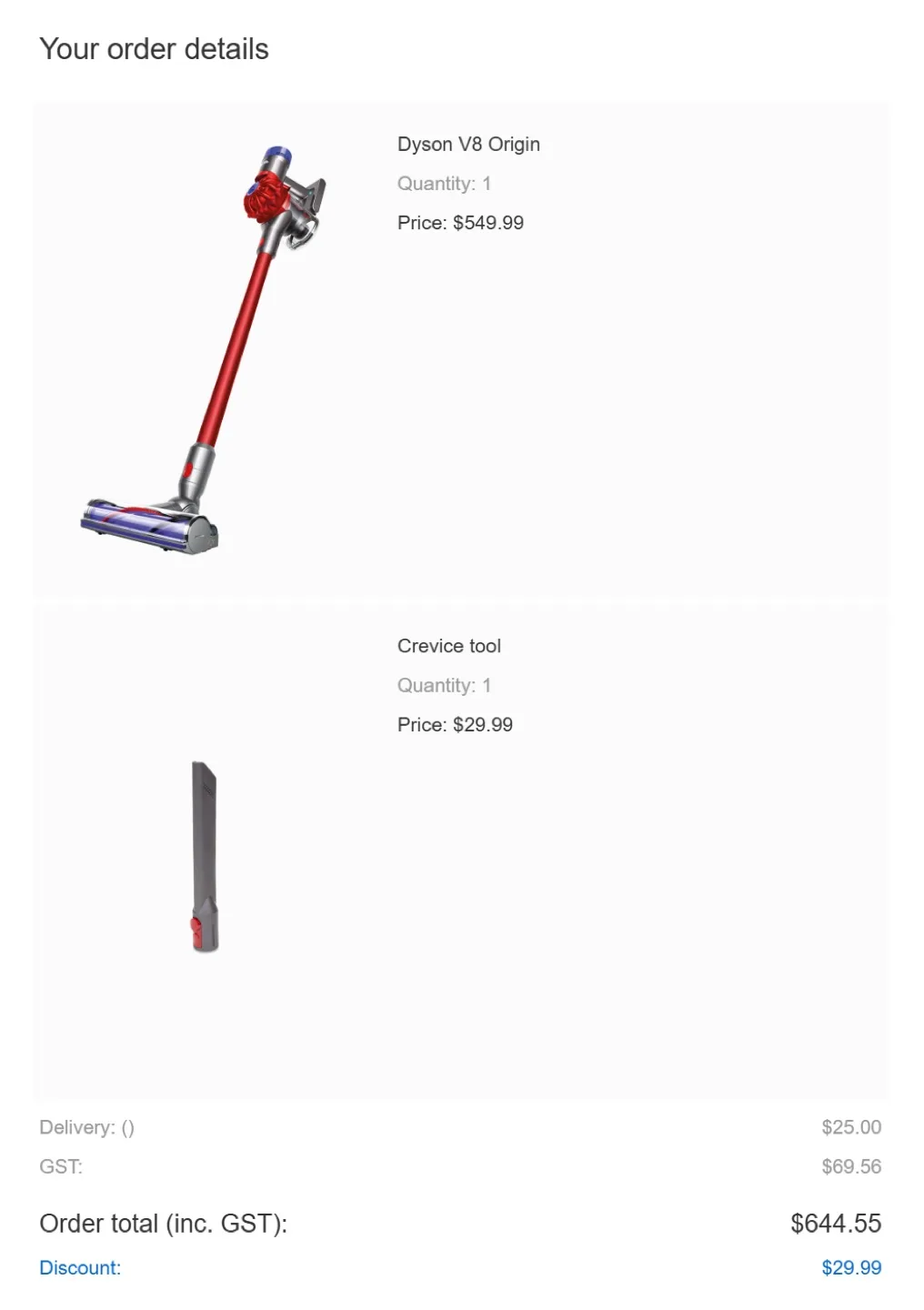Dyson V8 Origin Cordless Vacuum Cleaner with Crevice Tool image indicator(2)