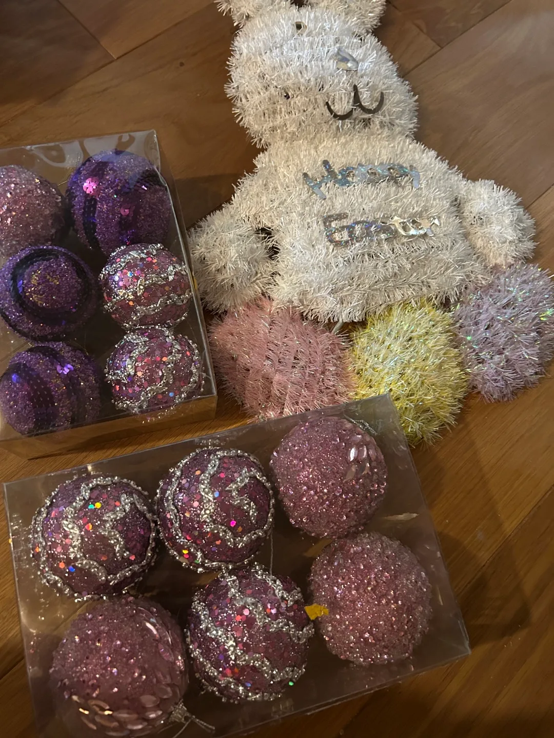 Three sets of sparkly Seasonal ornaments image indicator(5)