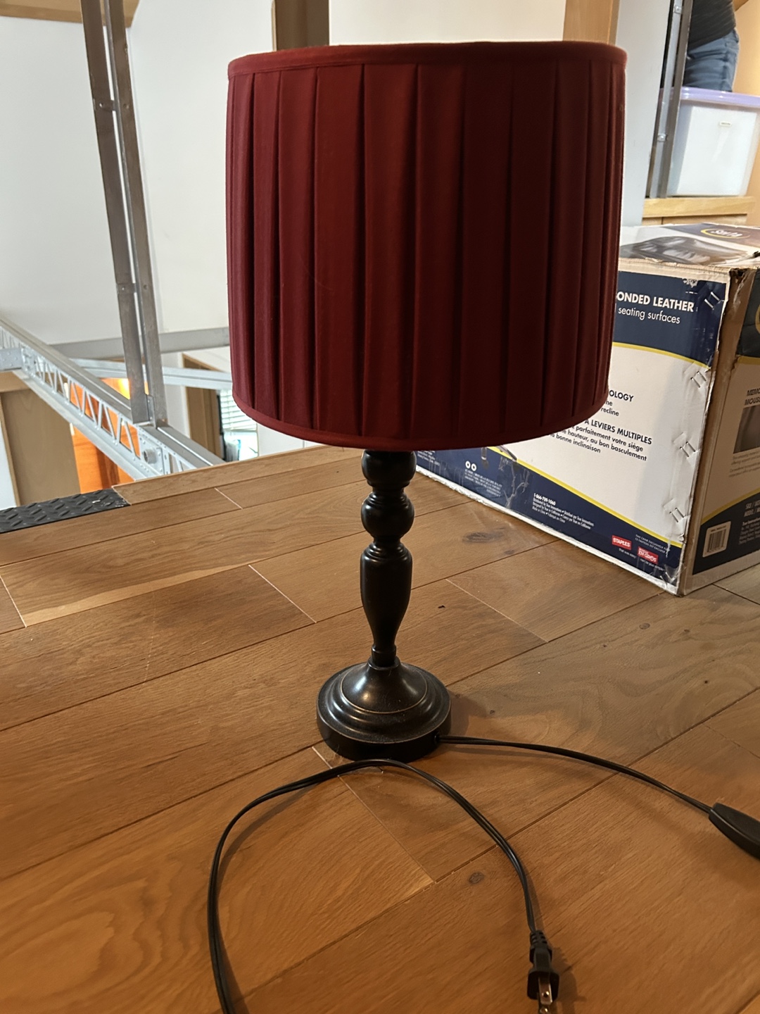 Dark-brown Lamp with Red Shade - photo 3