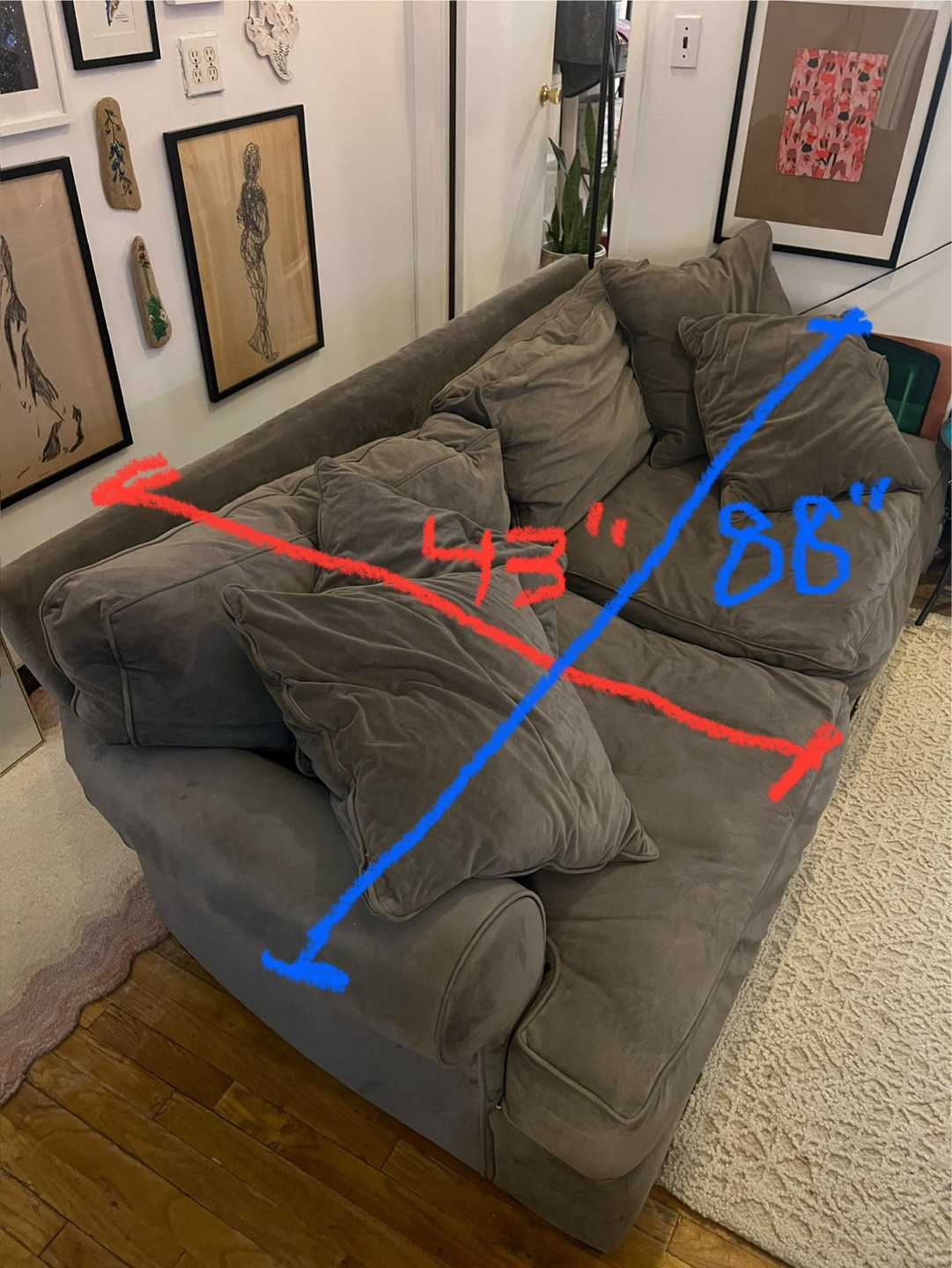 COMFY gray microfiber sofa - photo 5