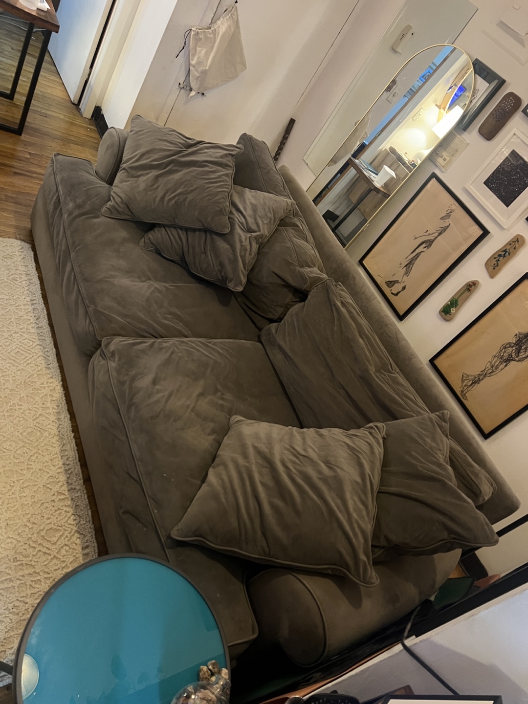 COMFY gray microfiber sofa - photo 2