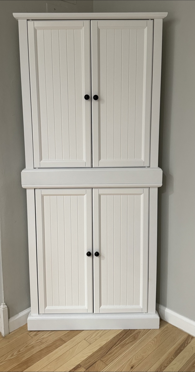 CROSLEY FURNITURE Shoreline White Corner Pantry
