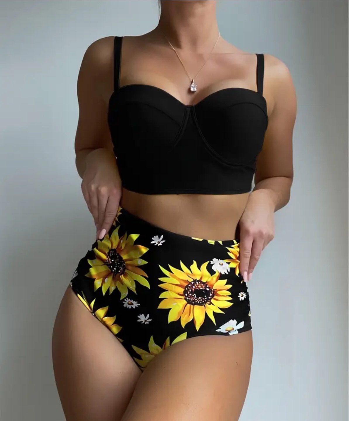 Two Women's Bikinis - Tropical Floral & Sunflower Print - photo 3