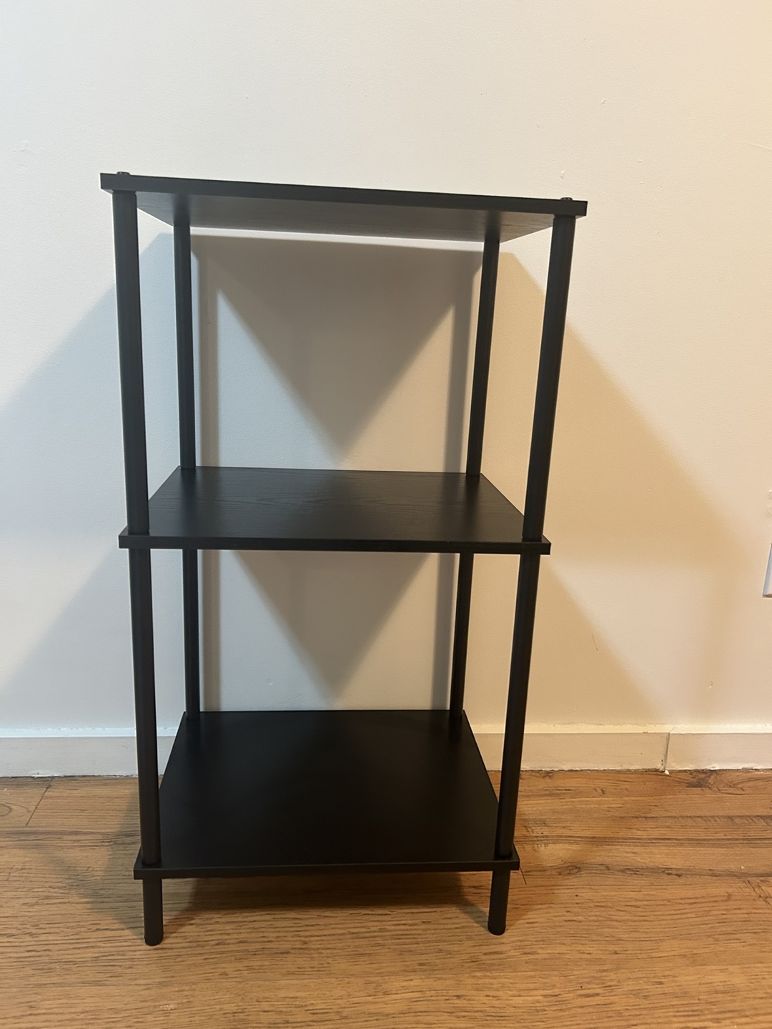 Black 3-Tier Shelf Unit - photo 2