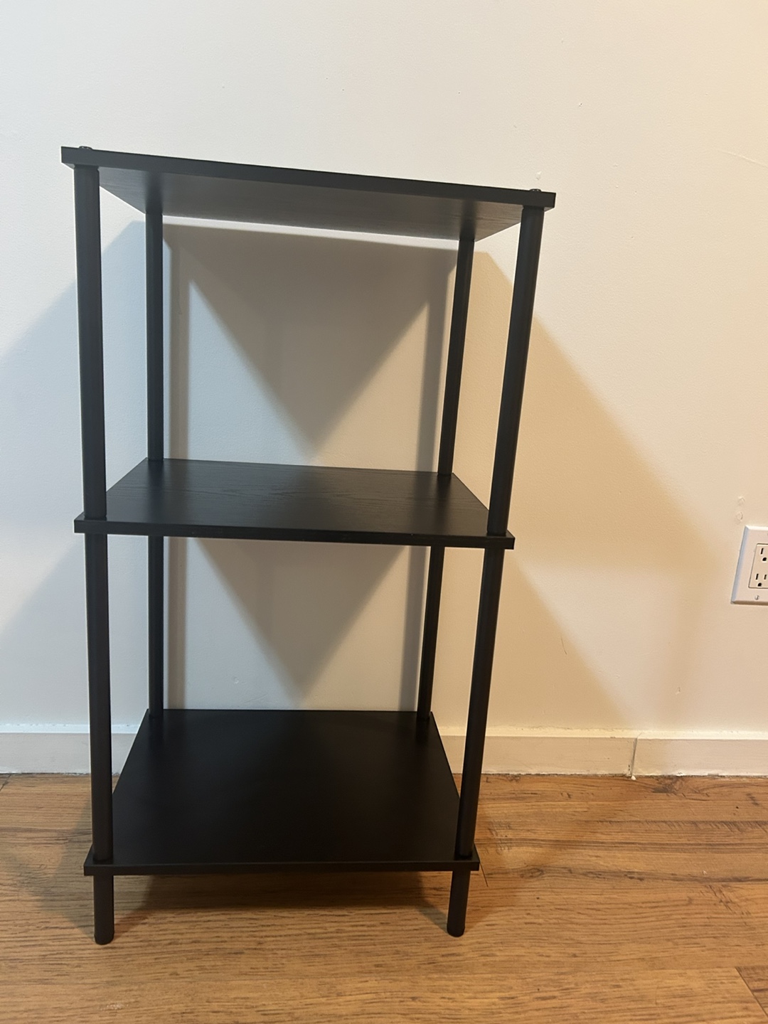 Black 3-Tier Shelf Unit - photo 3
