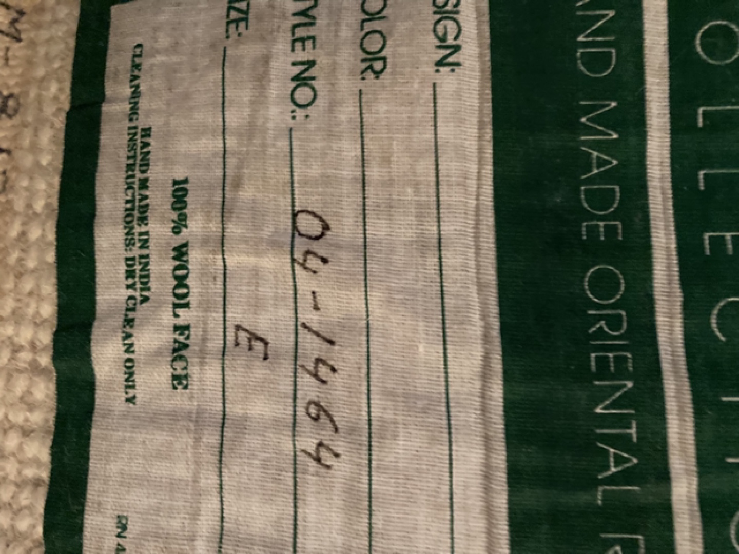 Ethan Allen Handmade Oriental Rug