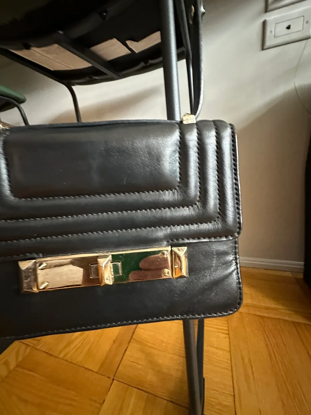 Schutz Black Leather Crossbody Bag image indicator(3)