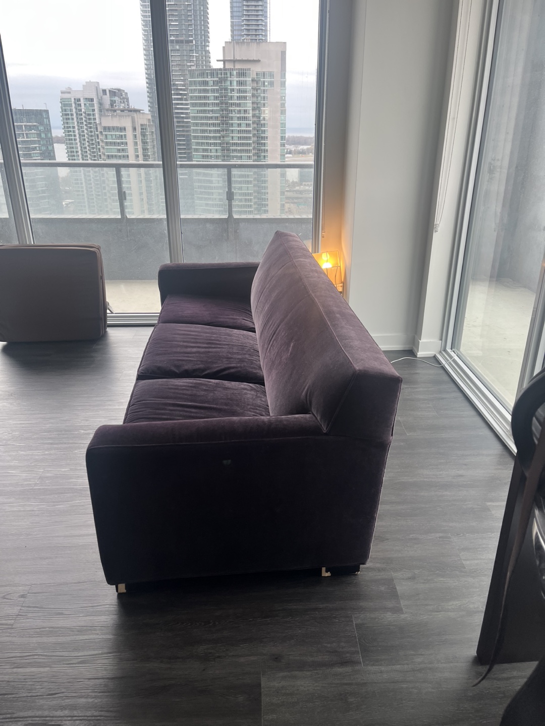 Mitchell Gold + Bob Williams Sofa - Deep Purple Velvet - photo 2