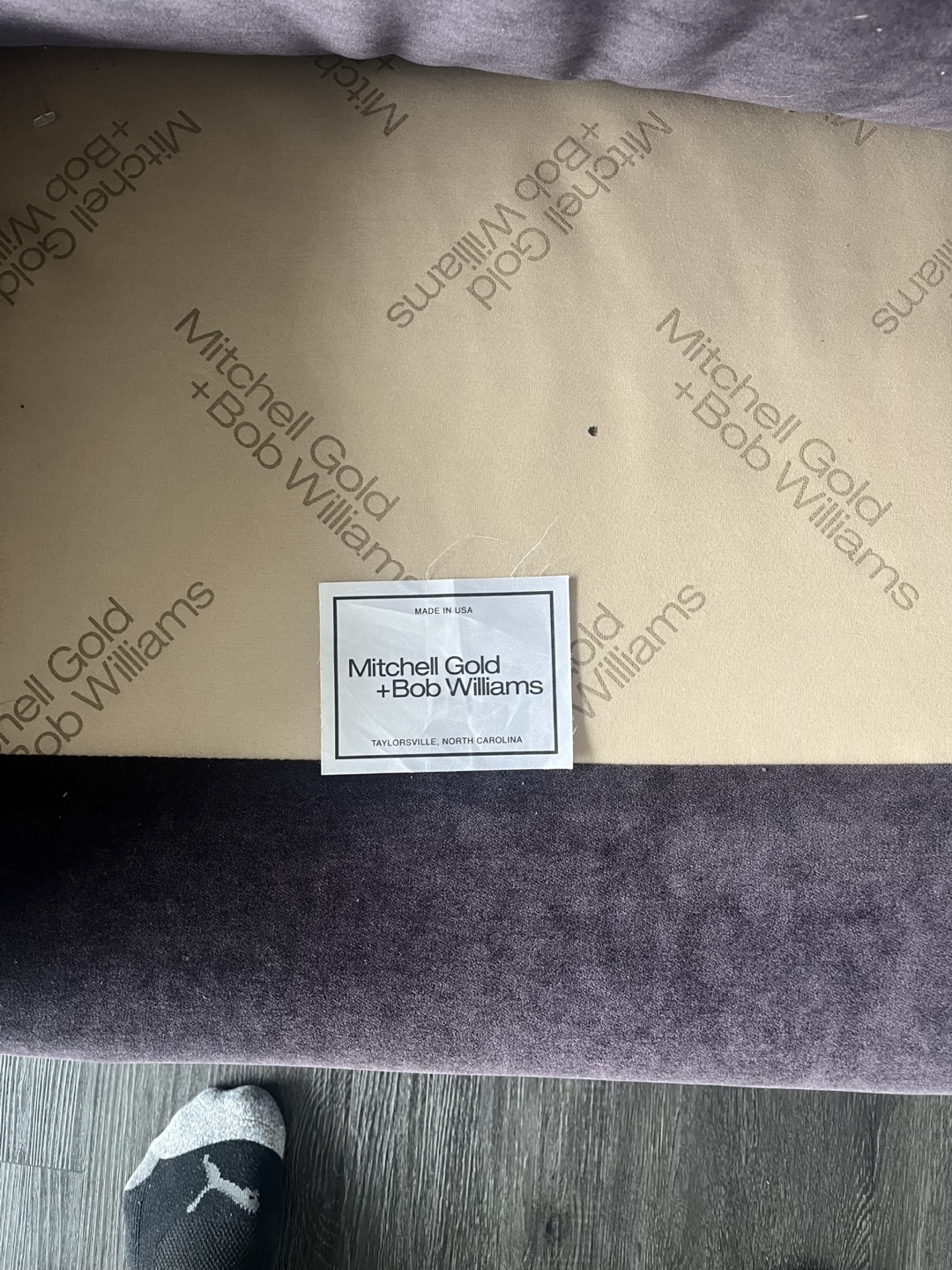 Mitchell Gold + Bob Williams Sofa - Deep Purple Velvet - photo 4