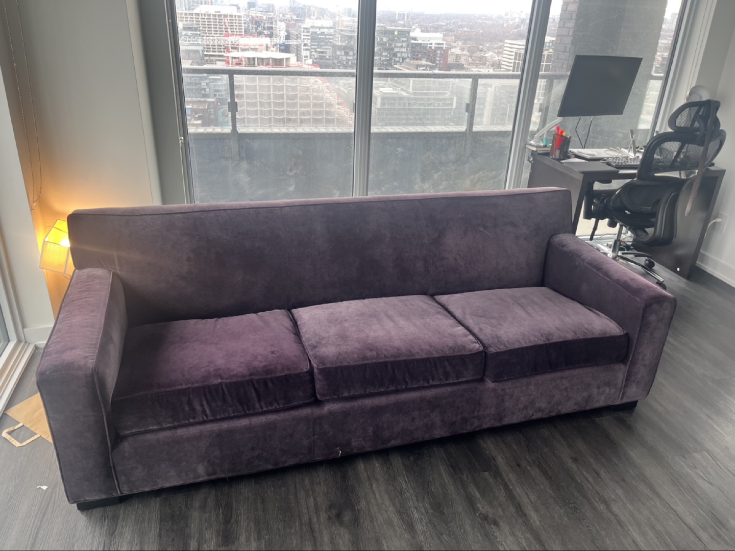 Mitchell Gold + Bob Williams Sofa - Deep Purple Velvet