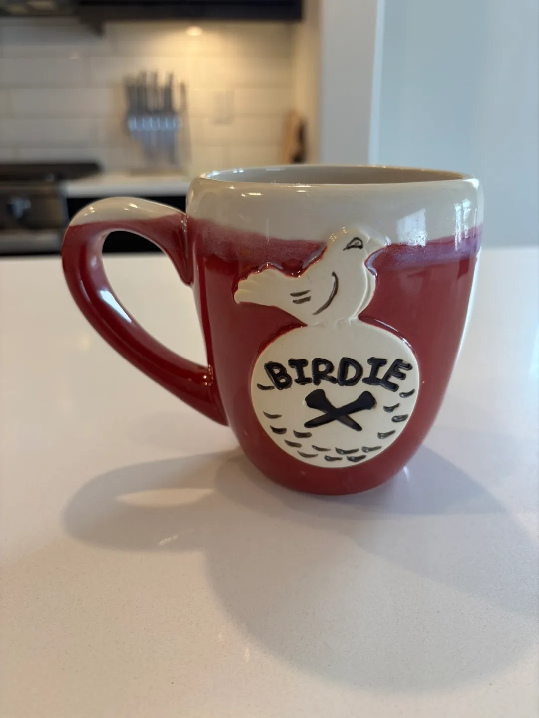 Golf Birdie Pottery Mug For Sale thumbnail