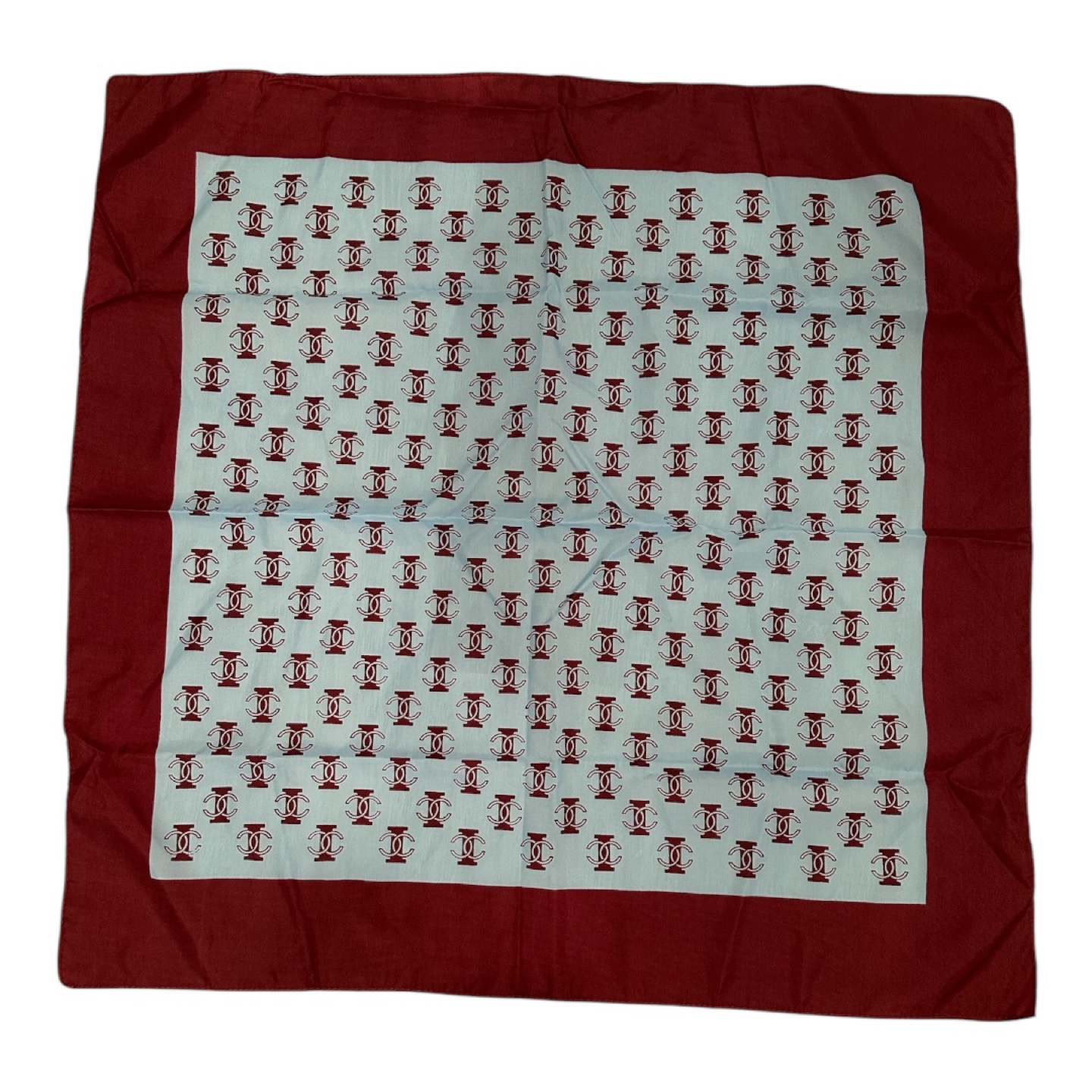 Vintage Chanel-inspired silk scarf
