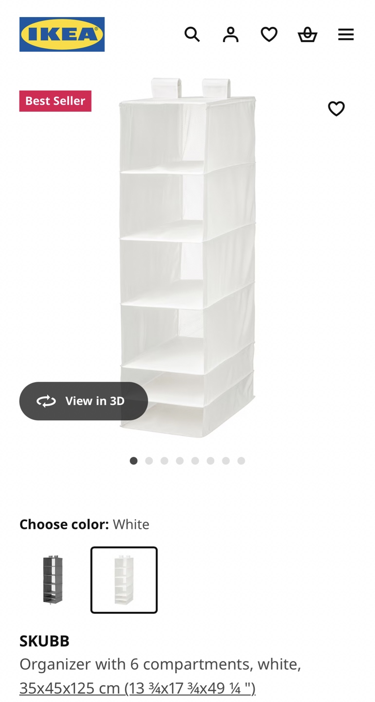 IKEA SKUBB Hanging Organizer