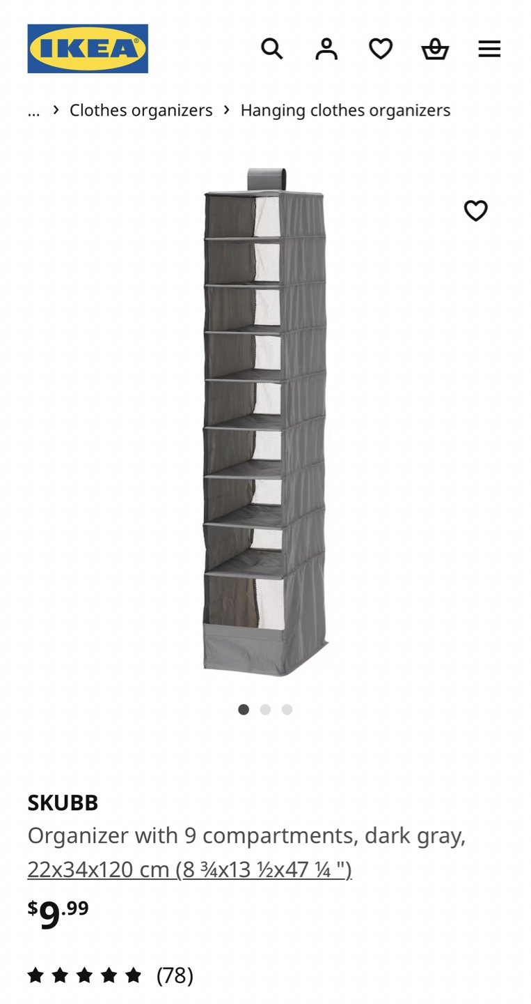 IKEA SKUBB Hanging Organizer - photo 2