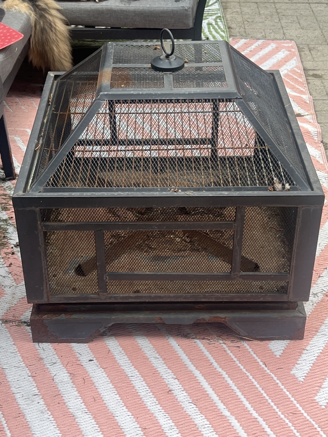 Outdoor Fire Pit with Cover