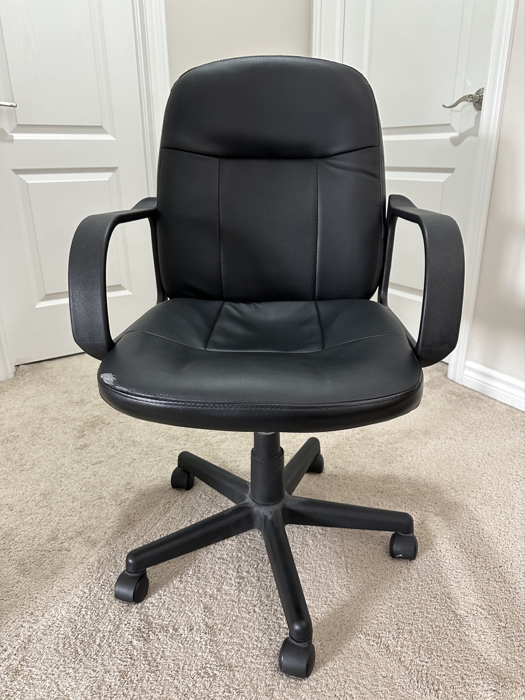 Black Office Chair with Wheels