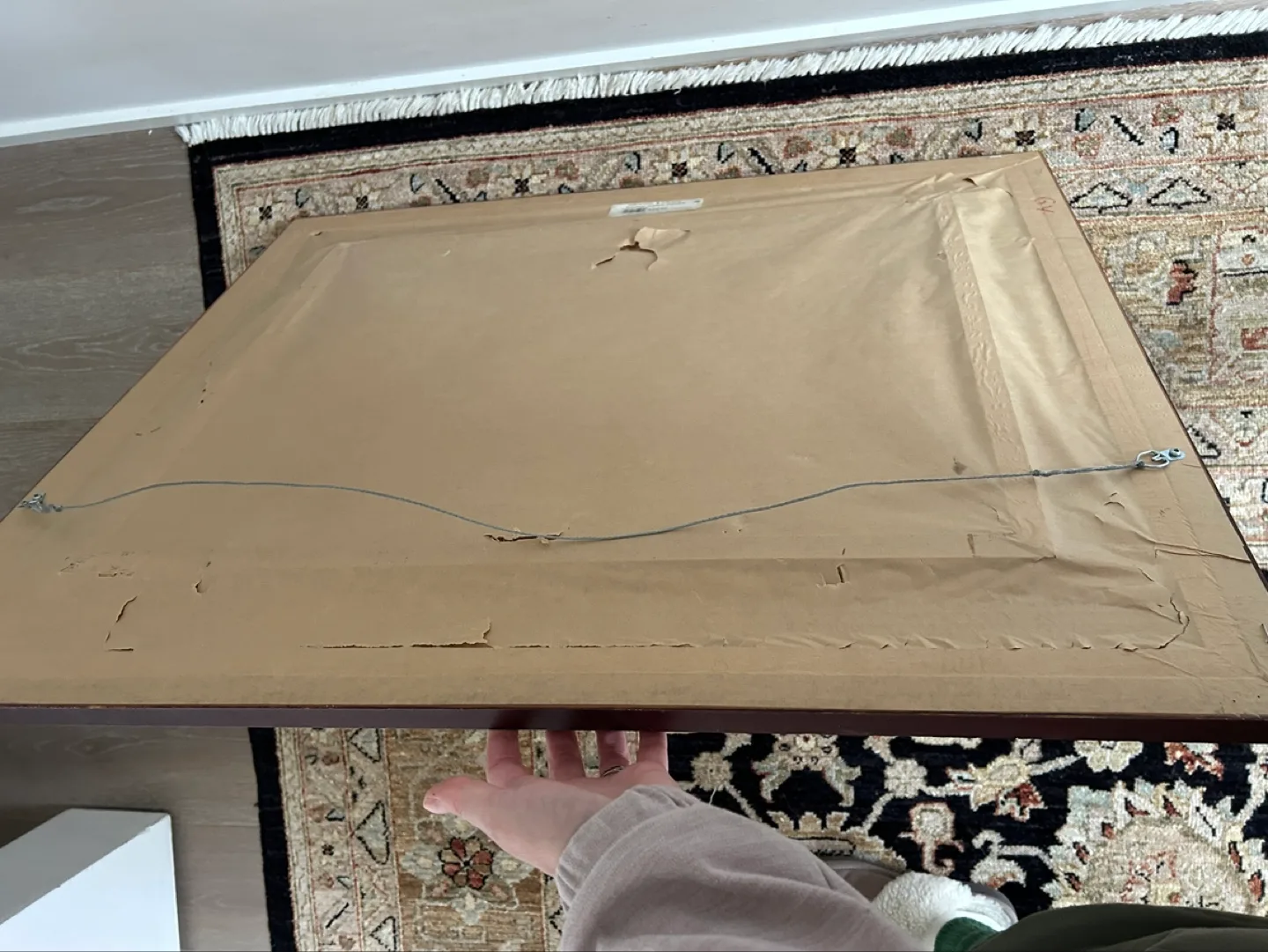 Antique Greek Pottery Print Framed in Dark Wood image indicator(6)