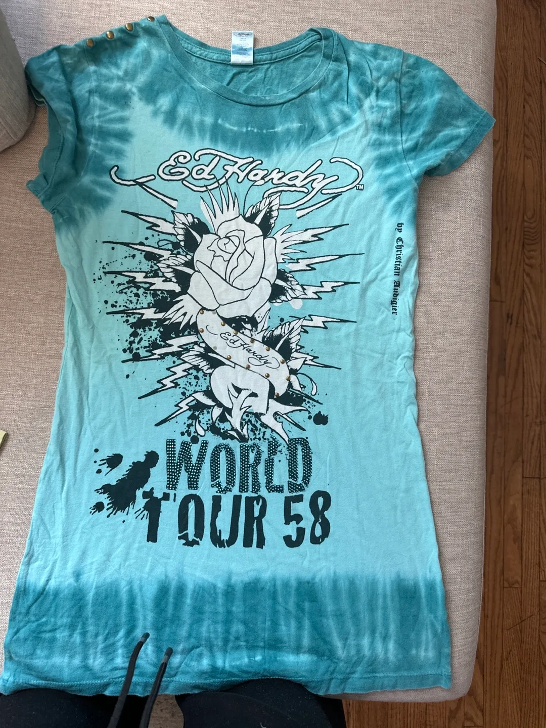 Ed Hardy Women's Tie-Dye T-Shirt - World Tour 58 thumbnail