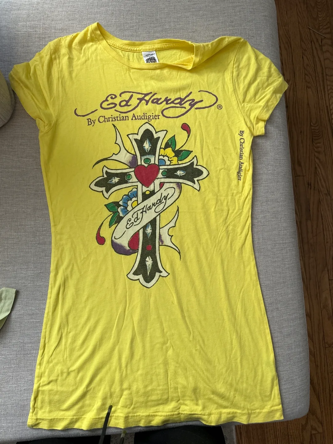 Ed Hardy Women's Yellow T-Shirt thumbnail