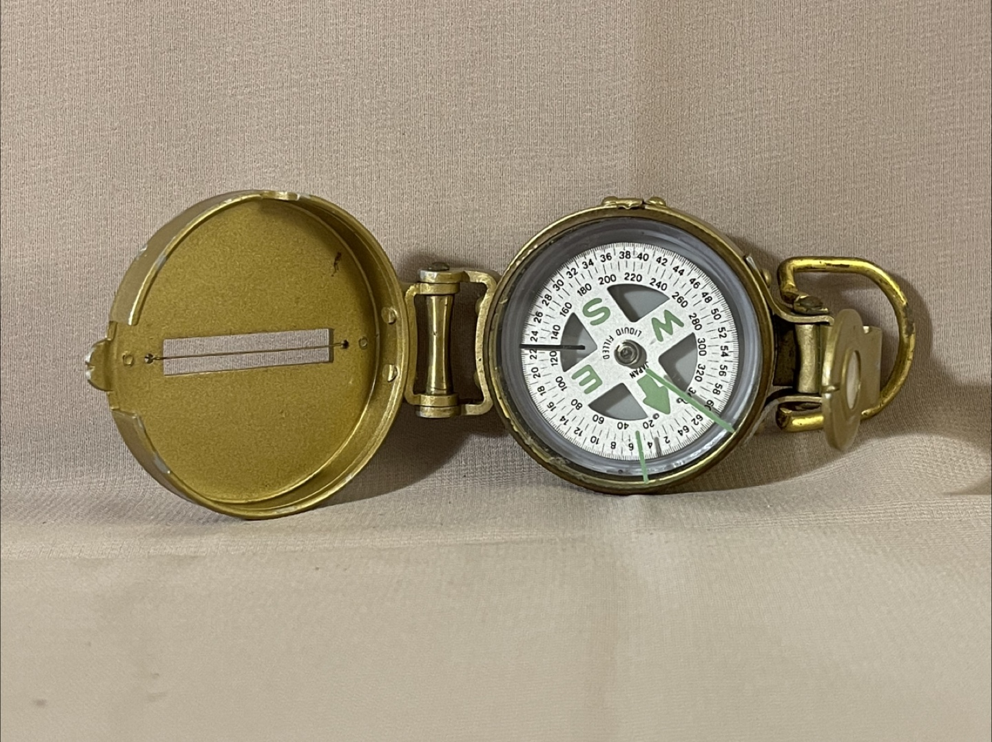 Vintage Lensatic Liquid Filled Compass