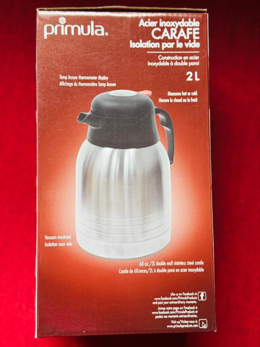 NEW PRIMULA Temp Assure 8.4 Cup Thermal Carafe image indicator(3)