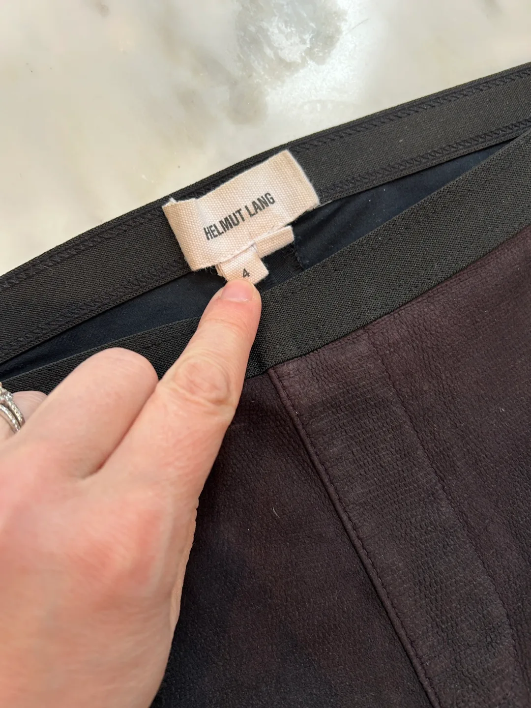 Vintage Helmut Lang 2-tone Lamb Leather Pants - Size 4 image indicator(2)