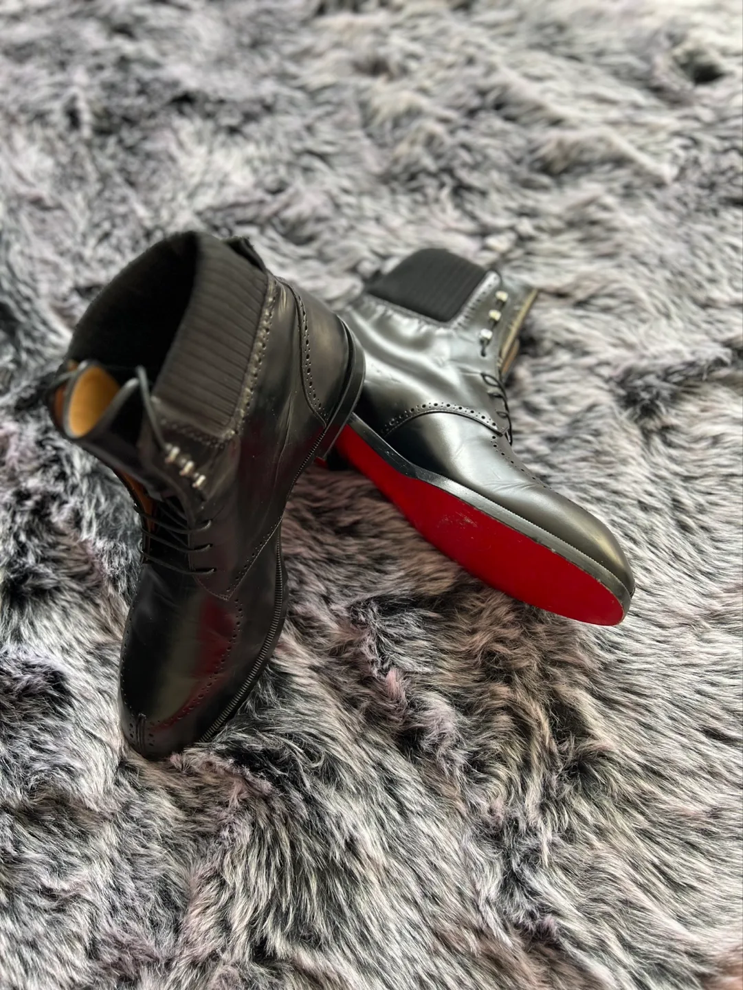 Authentic Christian Louboutin Black Leather Boots image indicator(7)
