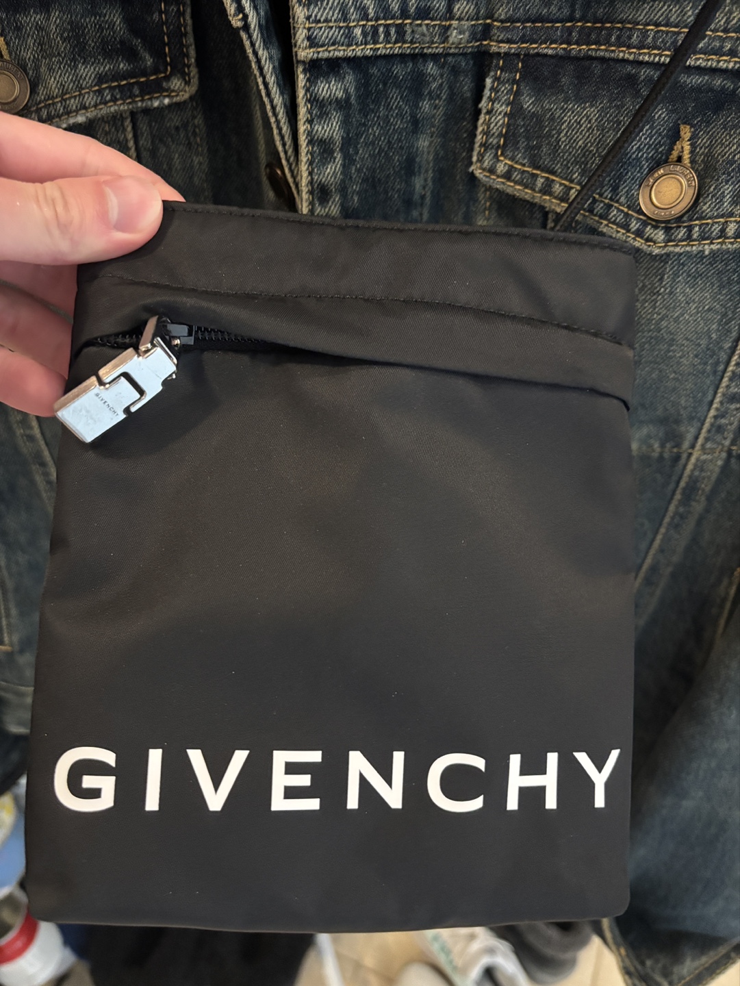 Givenchy Logo Printed iPhone Pouch
