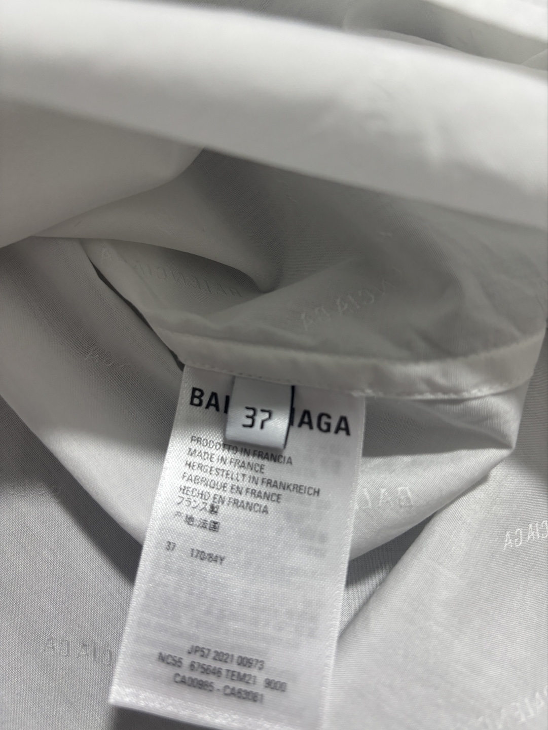 Balenciaga All-Over Logo Button-Up Shirt